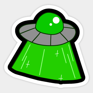 Green Light UFO Sticker